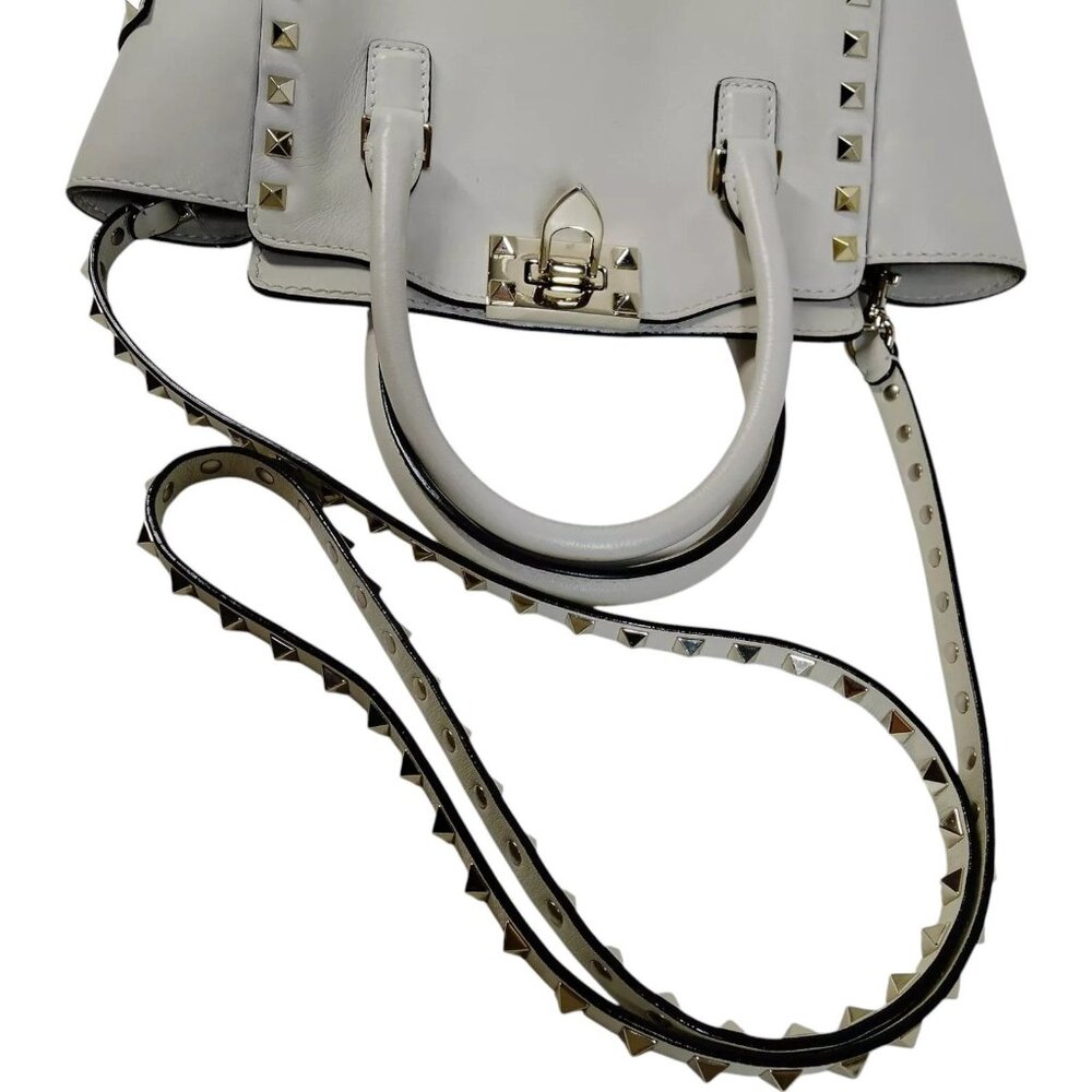 817405BA (X6) Valentino Garavani Crossbody Bag White Leather - Picture 2 of 9